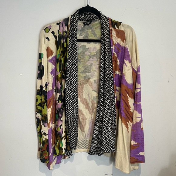 Etro Sweaters - ETRO Silk & CashmereOpen Front Cardigan Duster Floral/Paisley Italy Made Size 44